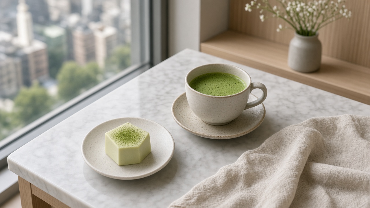 抹茶とモダンな菓子が出会う茶房
